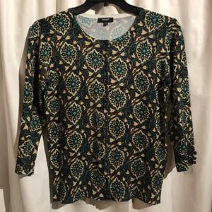 Multi color cardigan. Size Medium